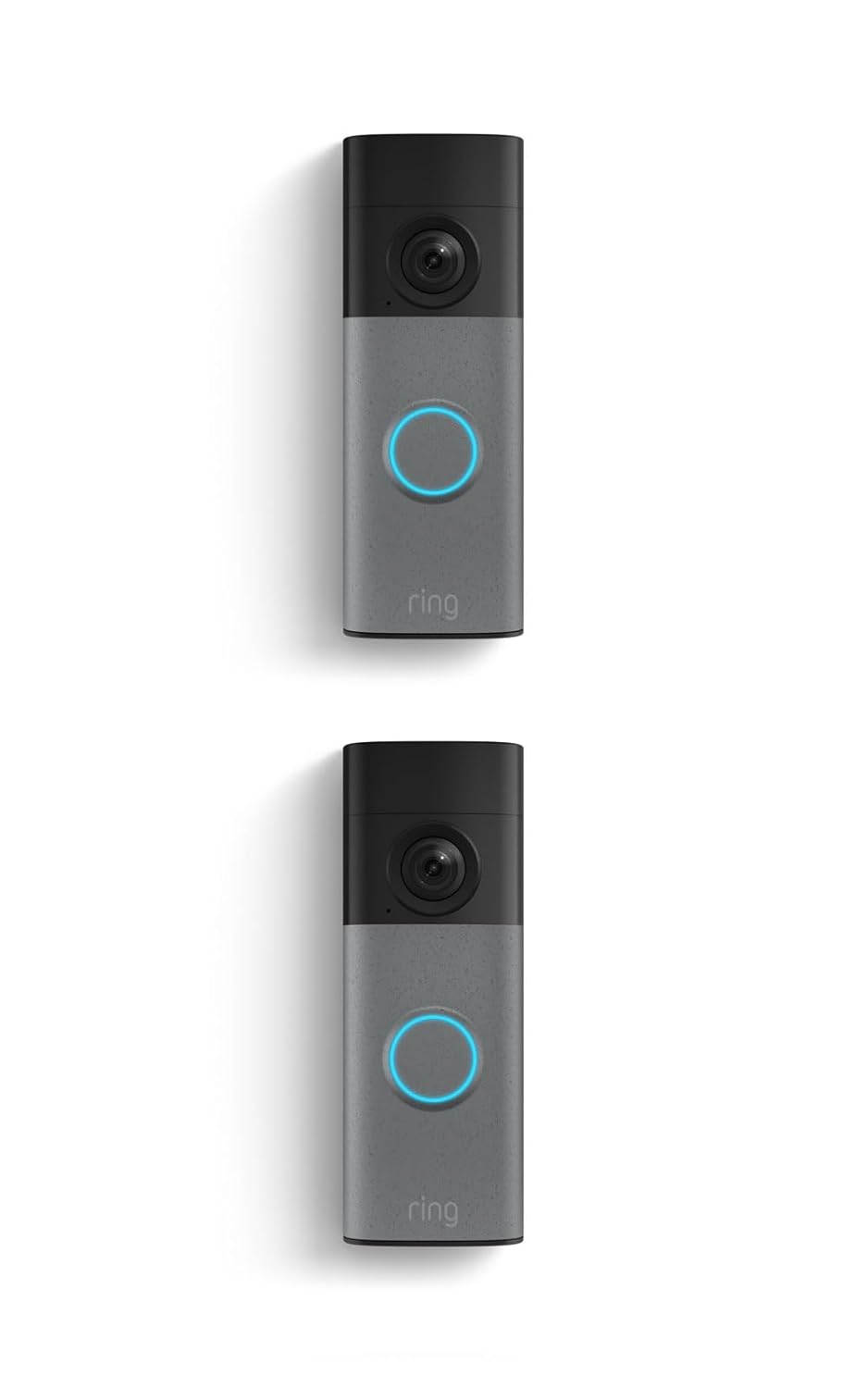 Ring Battery Doorbell (newest model) — Retinal 2K with wide-angle video, up to 6x Enhanced Zoom, Two-Way Talk, and Built-In Battery, Speckled Gray