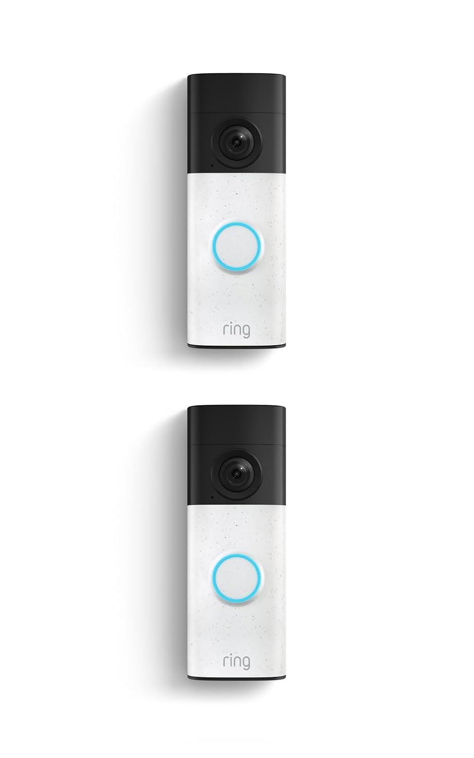 Ring Battery Doorbell (newest model) — Retinal 2K with wide-angle video, up to 6x Enhanced Zoom, Two-Way Talk, and Built-In Battery, Speckled Gray