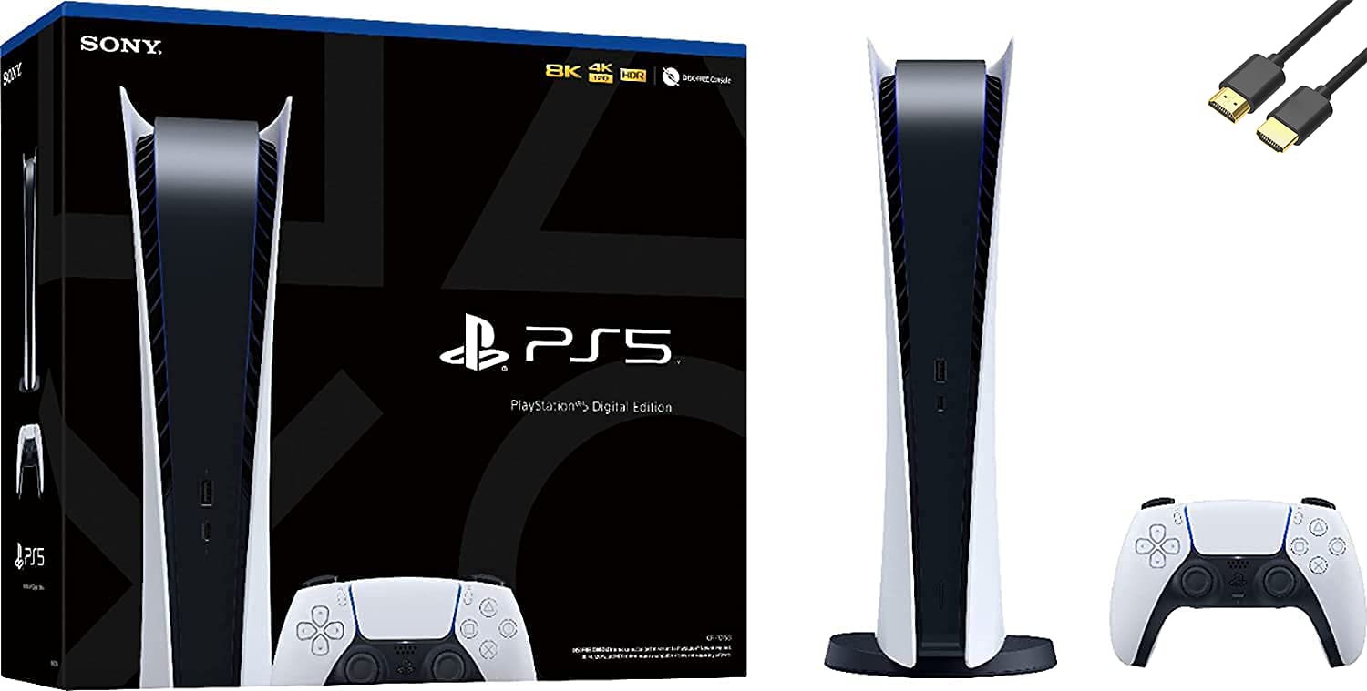 Newest Play Station 5 Digital Edition PS 5 Gaming (Disc Free) Console (Renewed)