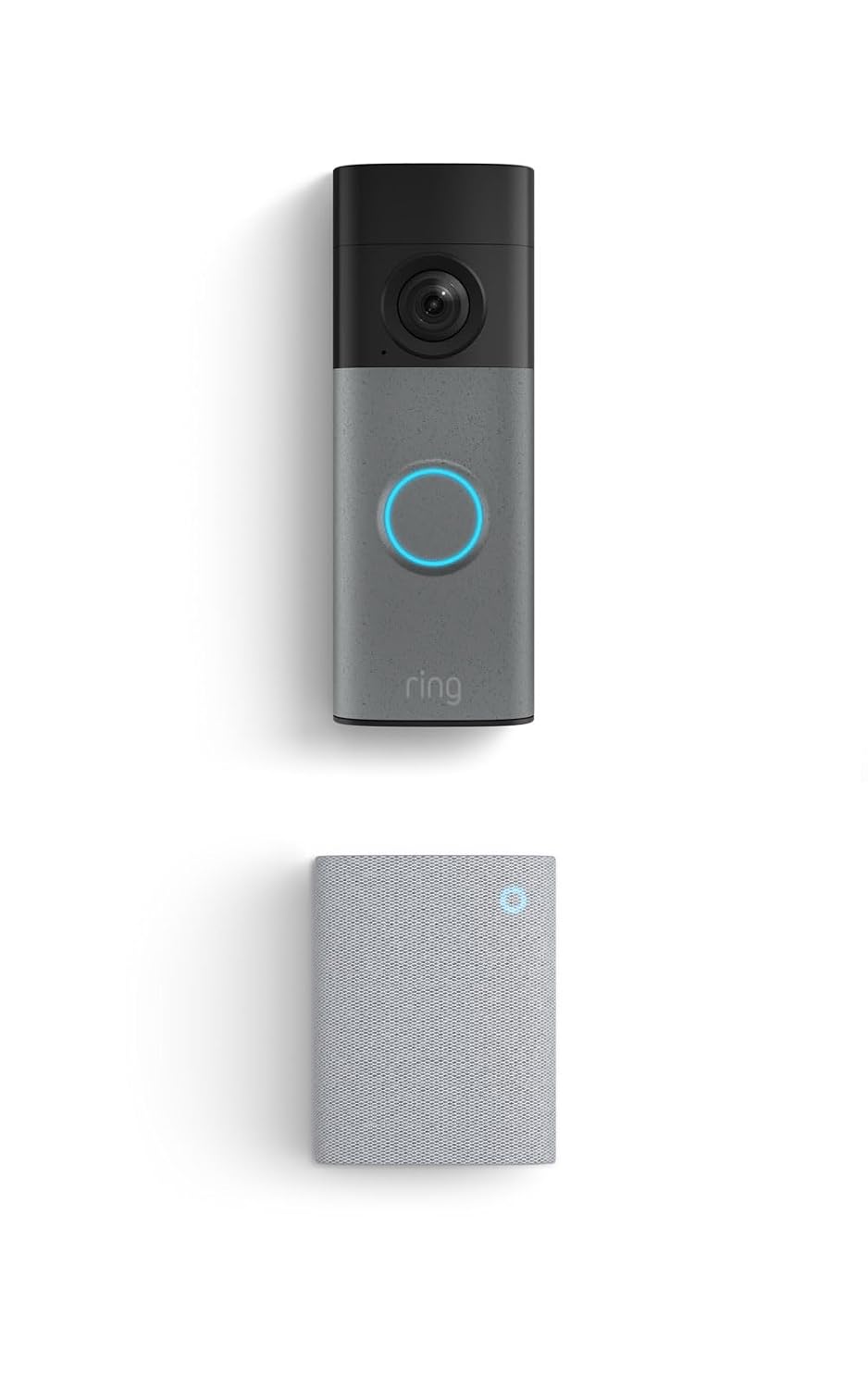 Ring Battery Doorbell (newest model) — Retinal 2K with wide-angle video, up to 6x Enhanced Zoom, Two-Way Talk, and Built-In Battery, Speckled Gray