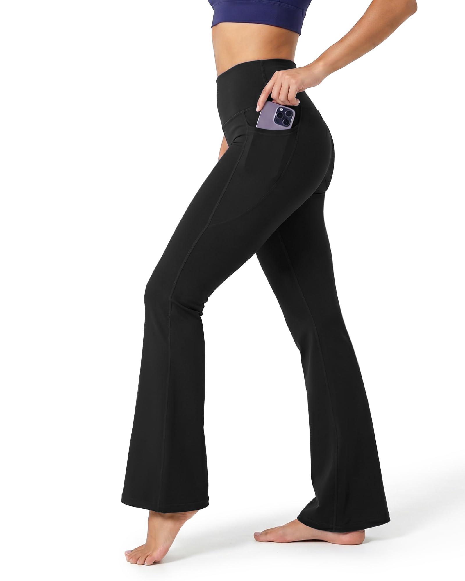 Stelle 31" Inseam Yoga Pants with Pockets for Women High Waisted Flare Leggings Pilates Daily Yoga Pants