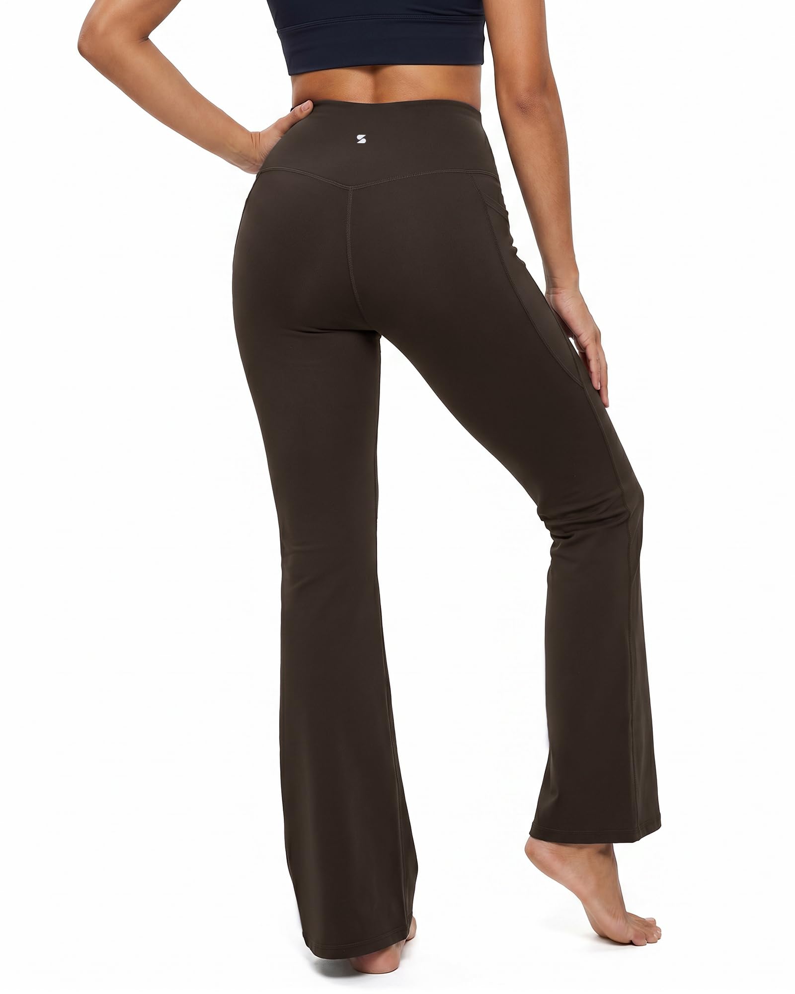 Stelle 31" Inseam Yoga Pants with Pockets for Women High Waisted Flare Leggings Pilates Daily Yoga Pants