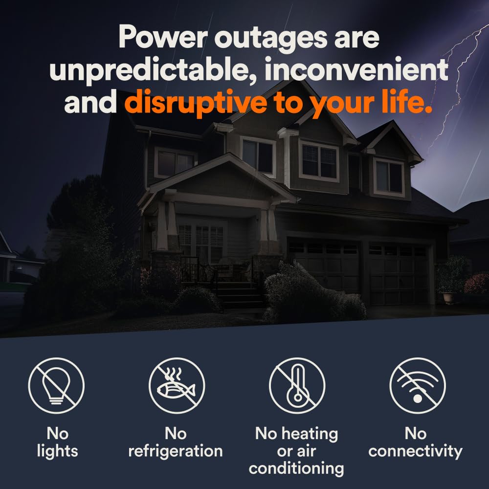 Generac 22kW Home Standby Generator for home use, built-in cellular connectivity, whole house generator for power backup