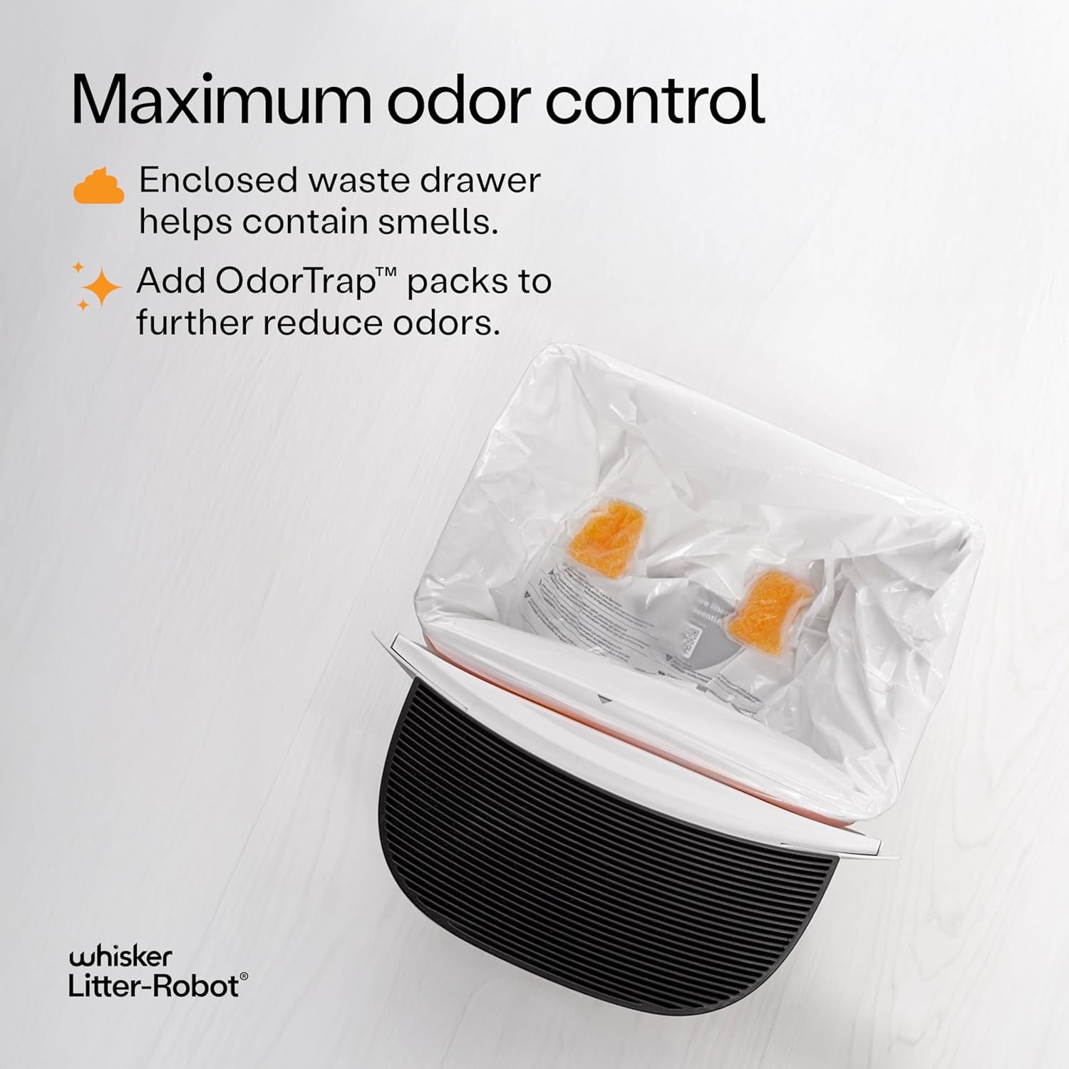 Litter-Robot EVO Bundle by Whisker, Black - Automatic Self-Cleaning Cat Litter Box, Compact Space-Saving Design, Advanced Odor Control, Includes Robot, Mat, and Supply Kit (Black)