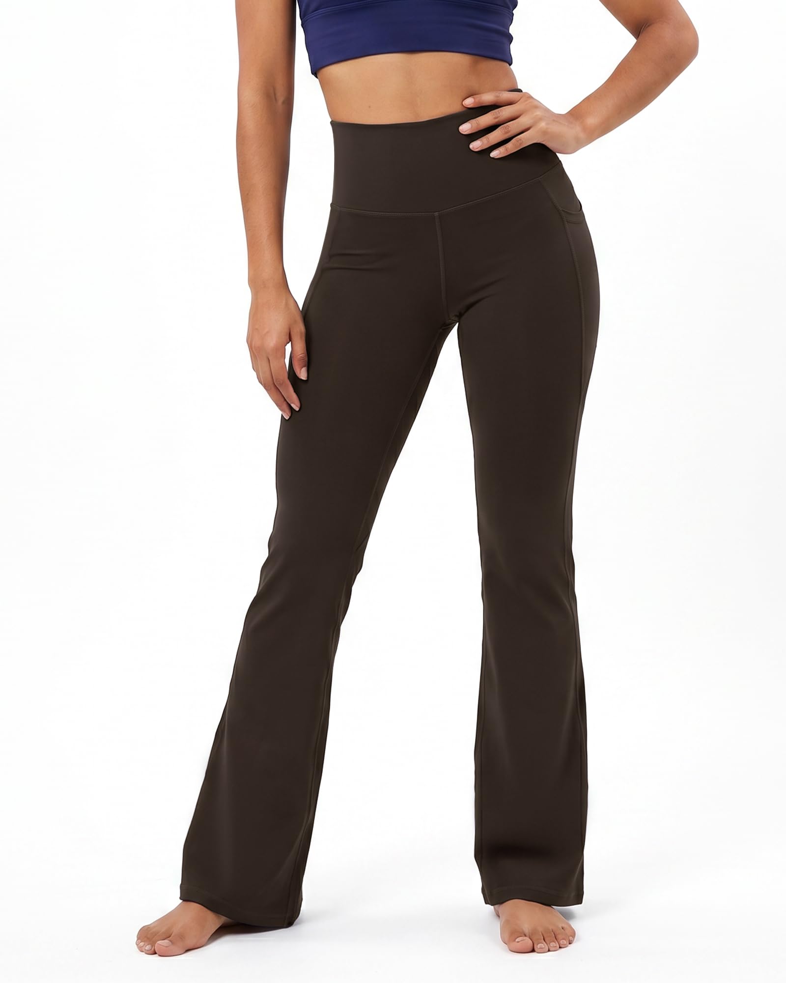 Stelle 31" Inseam Yoga Pants with Pockets for Women High Waisted Flare Leggings Pilates Daily Yoga Pants