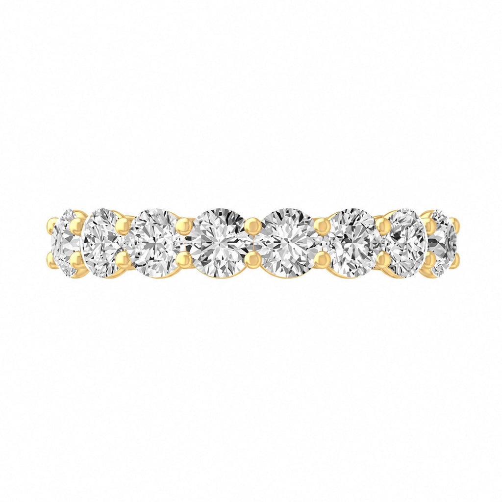 2 Carat to 5 Carat (CT. T.W.)  Diamond Eternity Band Ring for Women |14K Yellow or White Gold Wedding Anniversary Band Ring | D-E Color and VS Clarity