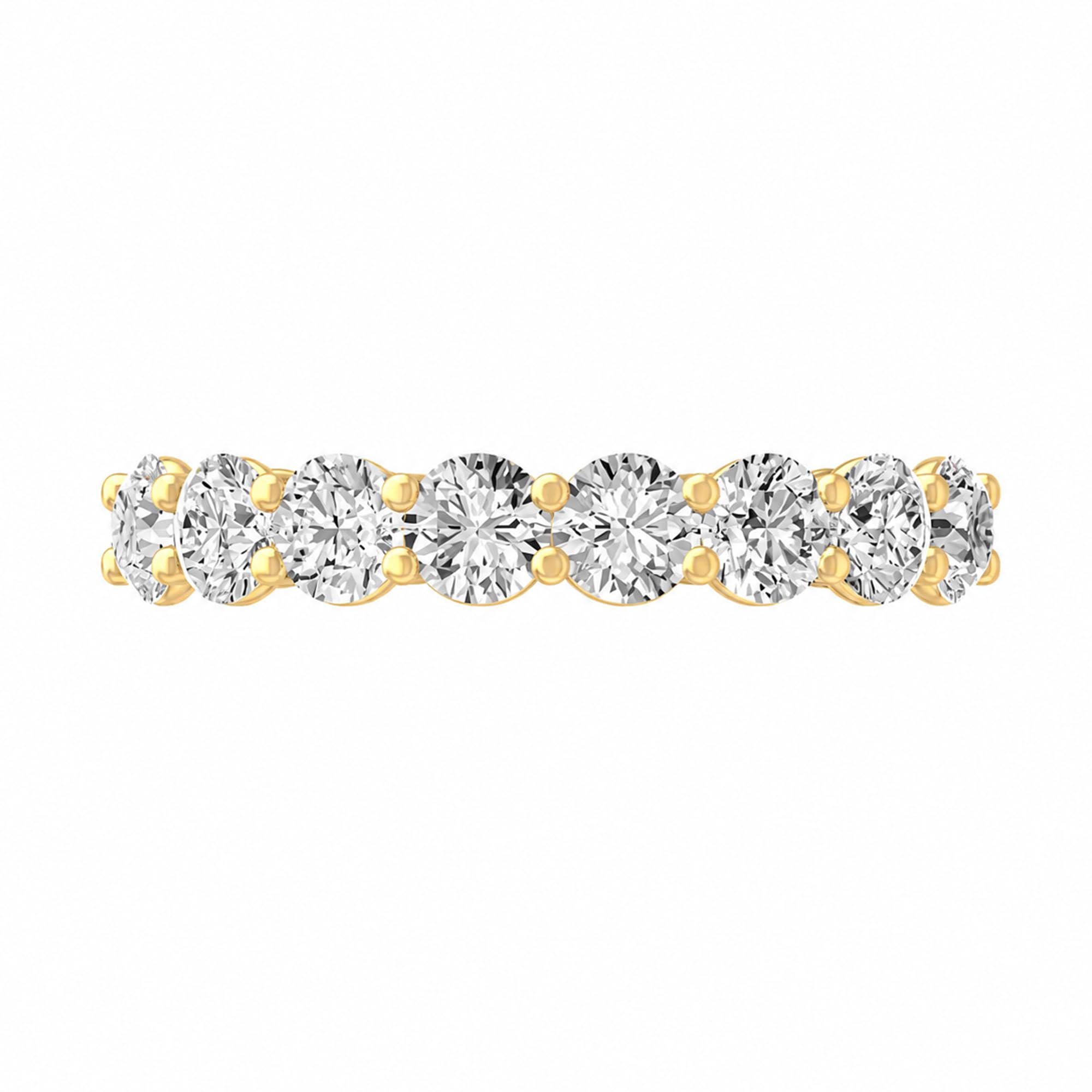 2 Carat to 5 Carat (CT. T.W.)  Diamond Eternity Band Ring for Women |14K Yellow or White Gold Wedding Anniversary Band Ring | D-E Color and VS Clarity