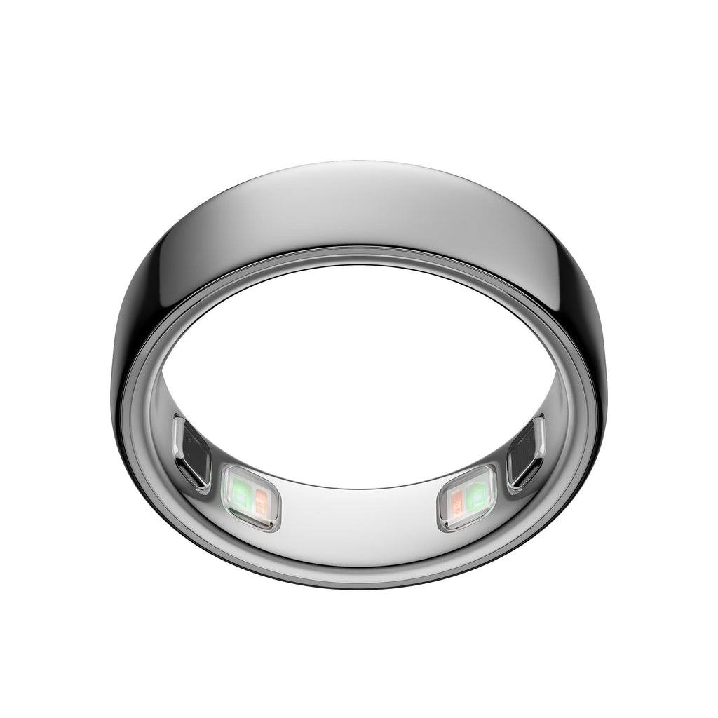 Oura Ring 5 - Silver - Size 8 - World’s Smallest Smart Ring - Sleep, Activity, Women’s Health, AI Advisor, 1 Week of Battery Life, Size Before You Buy, Android & iOS Compatible