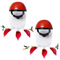 2025 Upgraded Hummingbird Feeder Helmet | Wearable Hummingbird Mask Feeder with Anti-Fog Lens & Bionic Flower | Adjustable for Adults & Teens Lightweight PVC Red