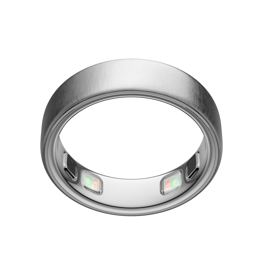 Oura Ring 5 - Silver - Size 8 - World’s Smallest Smart Ring - Sleep, Activity, Women’s Health, AI Advisor, 1 Week of Battery Life, Size Before You Buy, Android & iOS Compatible