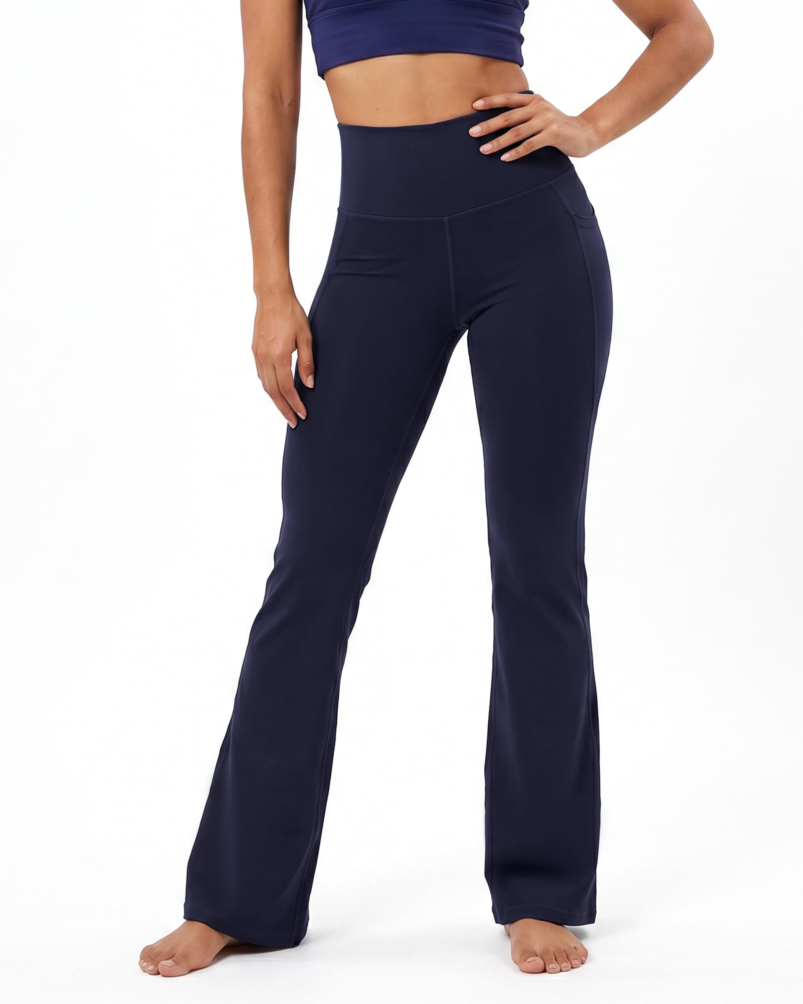 Stelle 31" Inseam Yoga Pants with Pockets for Women High Waisted Flare Leggings Pilates Daily Yoga Pants