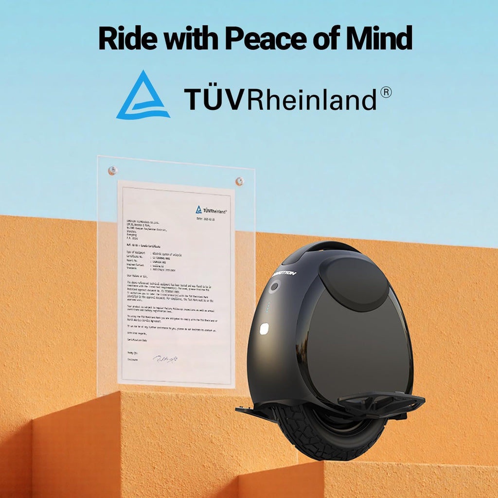 INMOTION V6 Electric Unicycle: UL2272 Certified 27.6lbs Lightest EUC, 18.6mi Range & 1000W Motor - Self-Balancing Scooter for Adults Teens Commuting