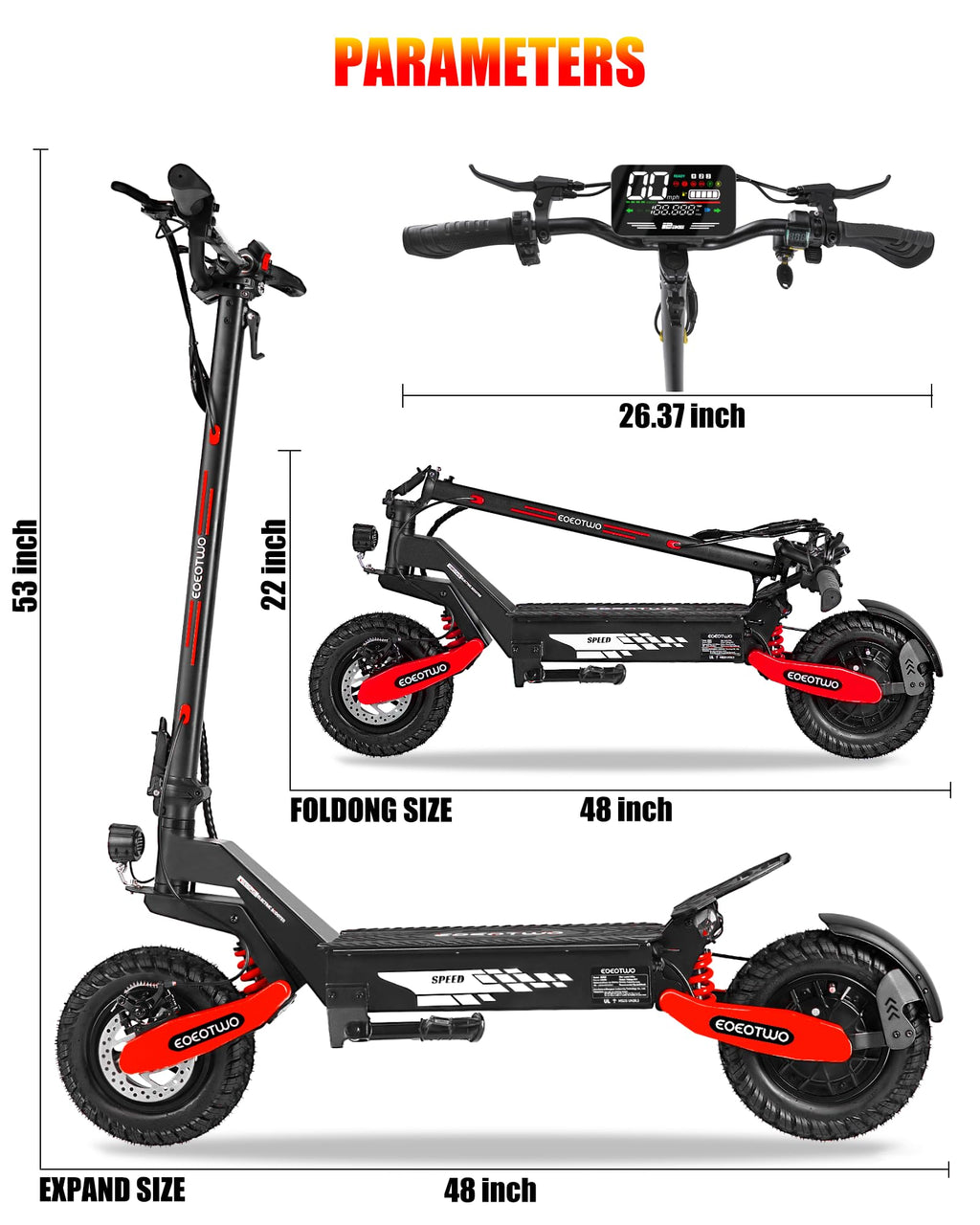 Electric Scooter for Adults,31/38 MPH 1200W/2400W Peak Motor | 11" Off-Road Tires Fast E Scooter, Up to 20/45 Miles Range, Dual Suspension, 330 lbs Max Load, Foldable