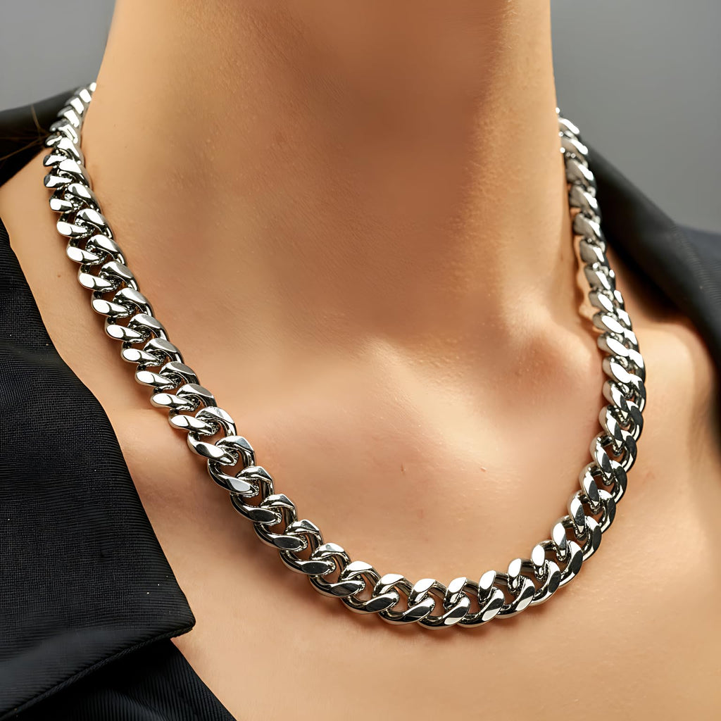 LIFETIME JEWELRY 11mm Gold Cuban Link Chain for Men - 24k Real Gold Necklace Plated - Lifetime Promise - Heavy Duty Clasp - Gold or White Gold