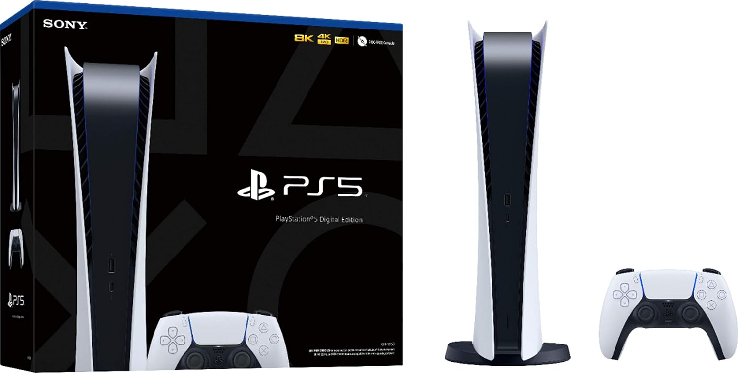 Newest Play Station 5 Digital Edition PS 5 Gaming (Disc Free) Console (Renewed)