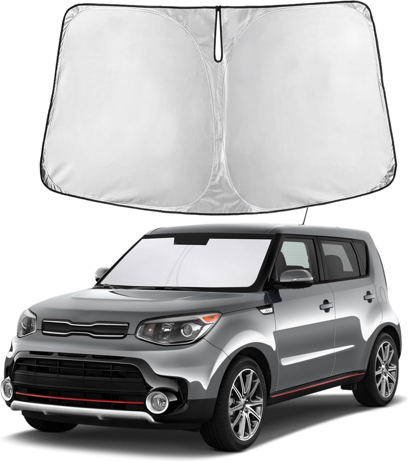 Autovir Windshield Sun Shade Fit for 2016-2024 2025 2026  Pilot Sunshade, Front Car Window Shades Sun Visor, Blocks UV Rays & Heat, Car Accessories
