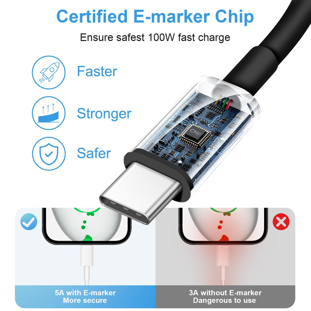iPhone 17 16 15 Charger Fast Charging 3+3Pack Type C Charger USB C Chargers Block with 6FT Cable for iPhone Air/17/17 Plus/17 Pro/17 Pro Max/16/16 Plus/16 Pro/16 Pro Max/15/15 Pro Max/iPad Pro