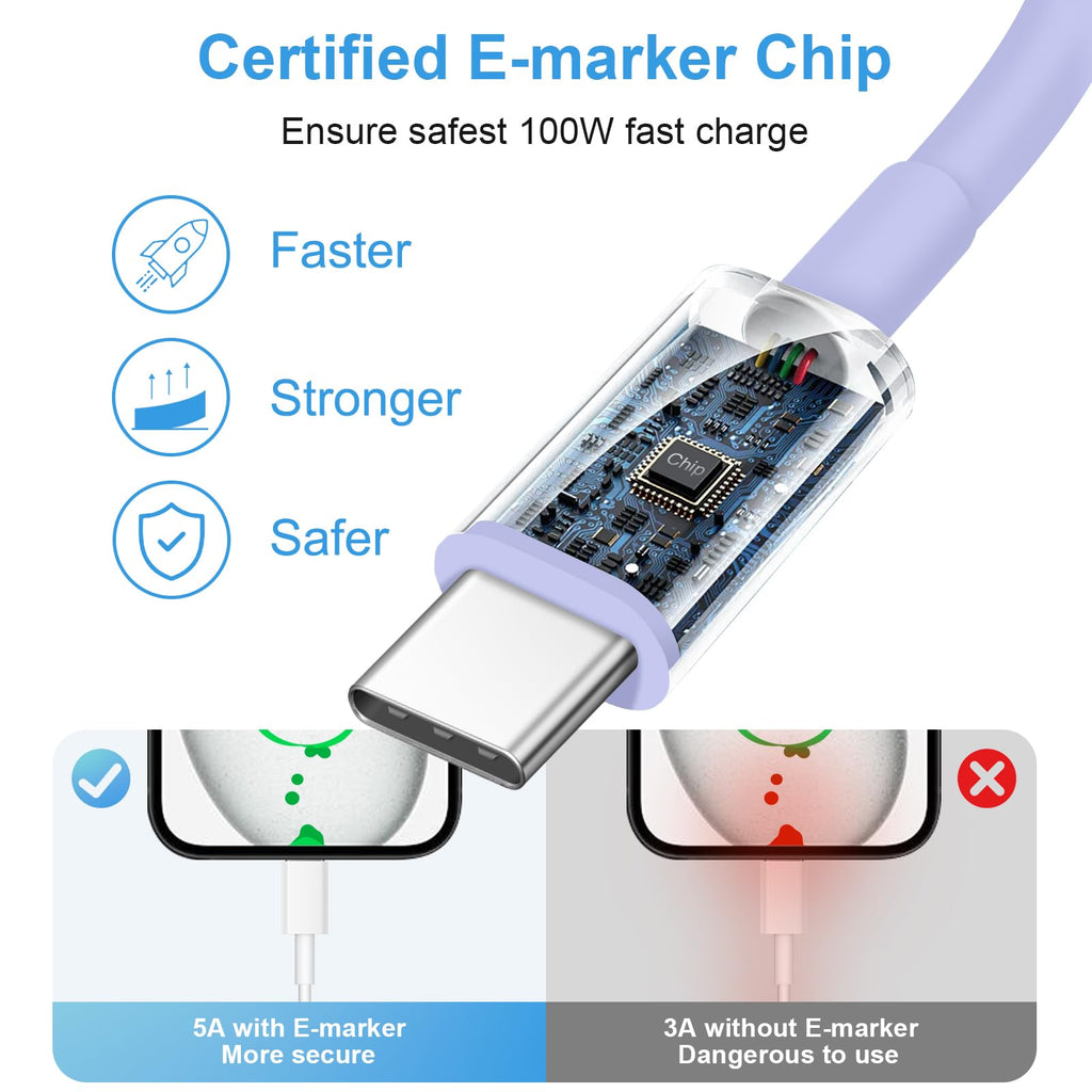 iPhone 17 16 15 Charger Fast Charging 3+3Pack Type C Charger USB C Chargers Block with 6FT Cable for iPhone Air/17/17 Plus/17 Pro/17 Pro Max/16/16 Plus/16 Pro/16 Pro Max/15/15 Pro Max/iPad Pro