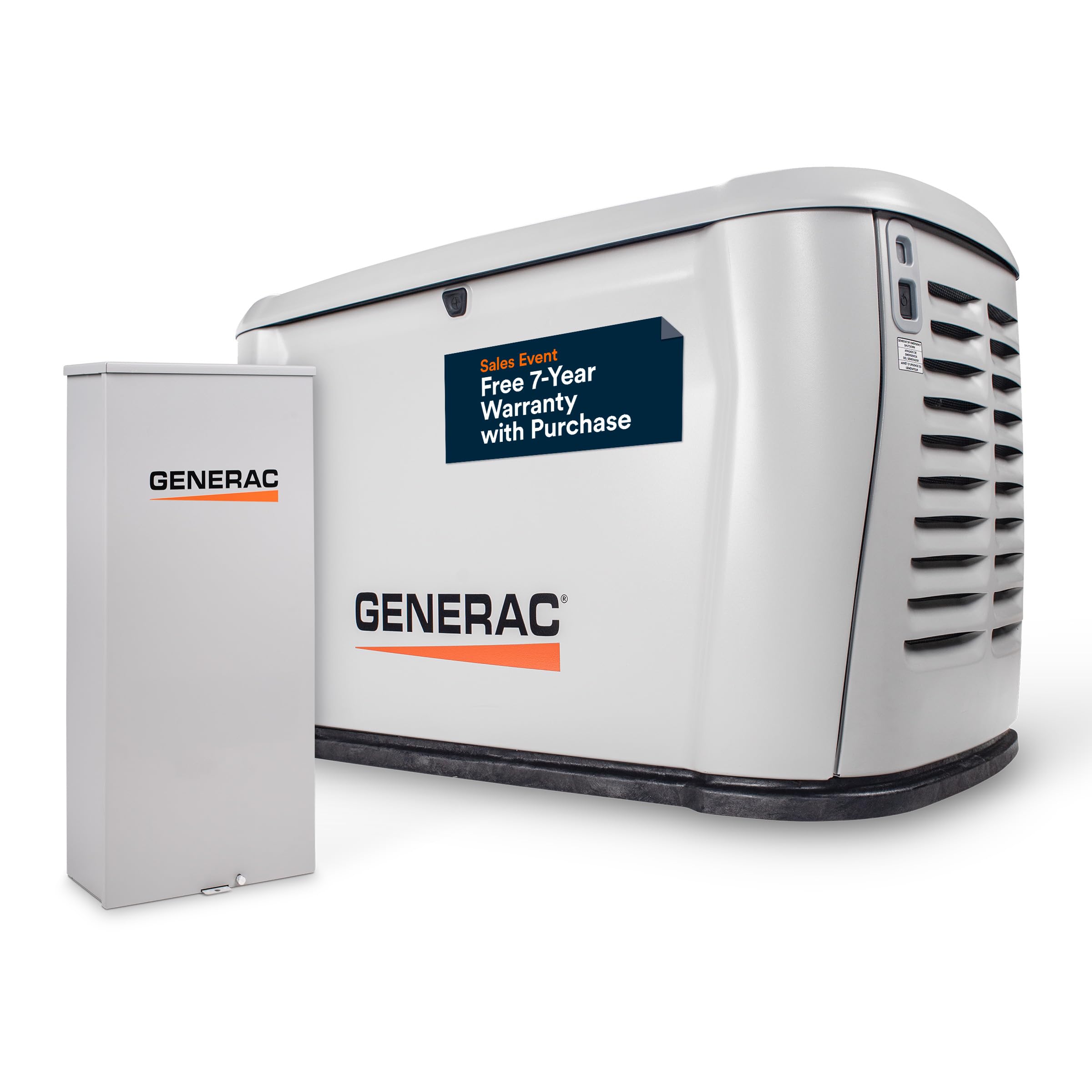 Generac 22kW Home Standby Generator for home use, built-in cellular connectivity, whole house generator for power backup
