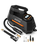 AstroAI AIRUN H Tire Inflator Portable Air Compressor,9.8Ft Cord-12VDC-Powered Auto Shut-Off,Fast Inflation Electric Air Pump for Car Tires-Car Accessories with Digital Pressure Gauge,LED Light,Yellow