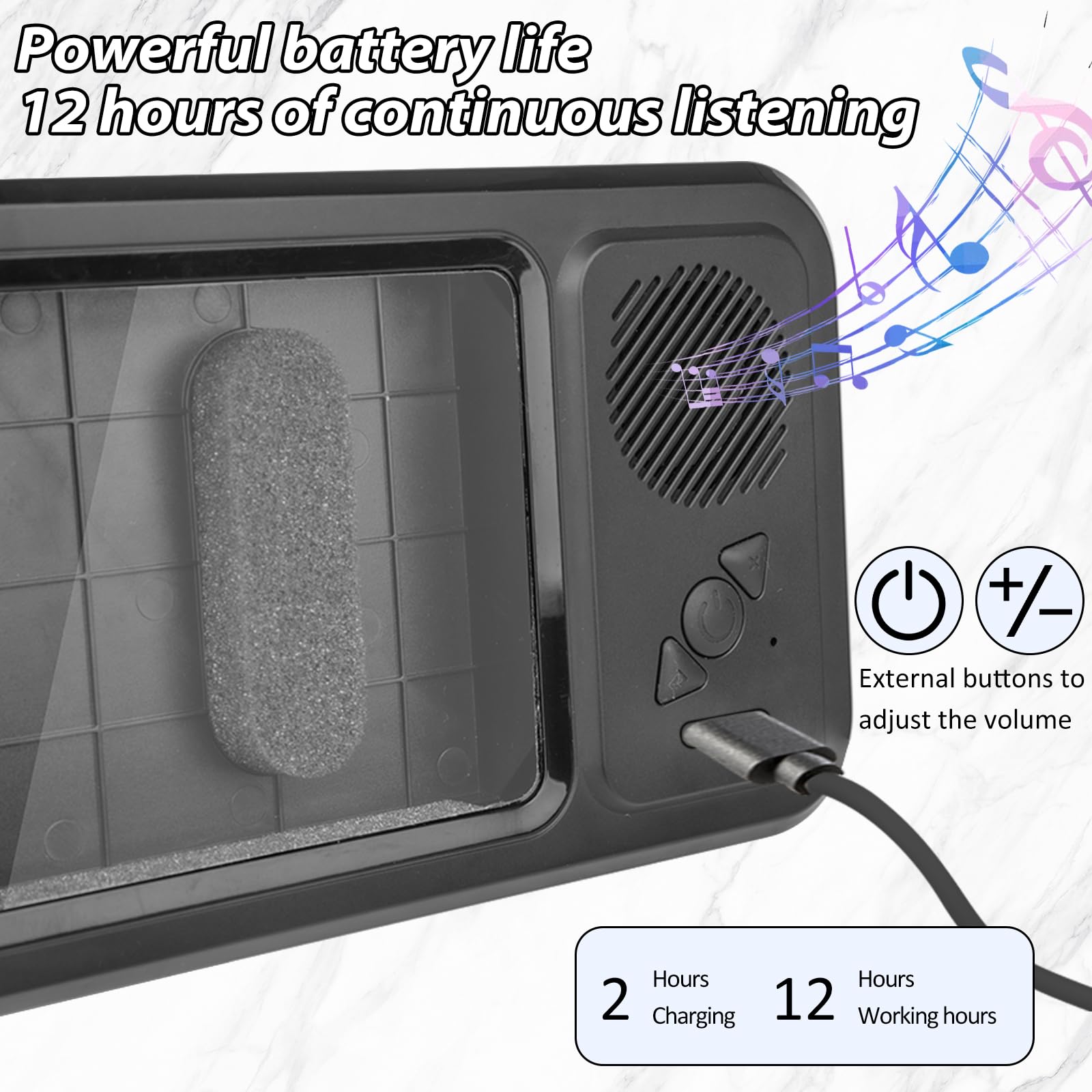 Shower Phone Holder with Wireless Bluetooth Speaker,2026 New Waterproof 480 Rotation Viewable Shower Phone Case Speaker for Any Phone, Wall Mounted Phoneholder for Bathroom Mirror,Gifts for Mom Dad