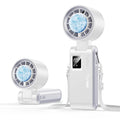 Handheld Portable Turbo Fan with Ice Cooler, Speed (1-199) Rechargeable Personal Fan[20000 RPM] Small Pocket Fans for Travel/Outdoor/Home/Office, Purple