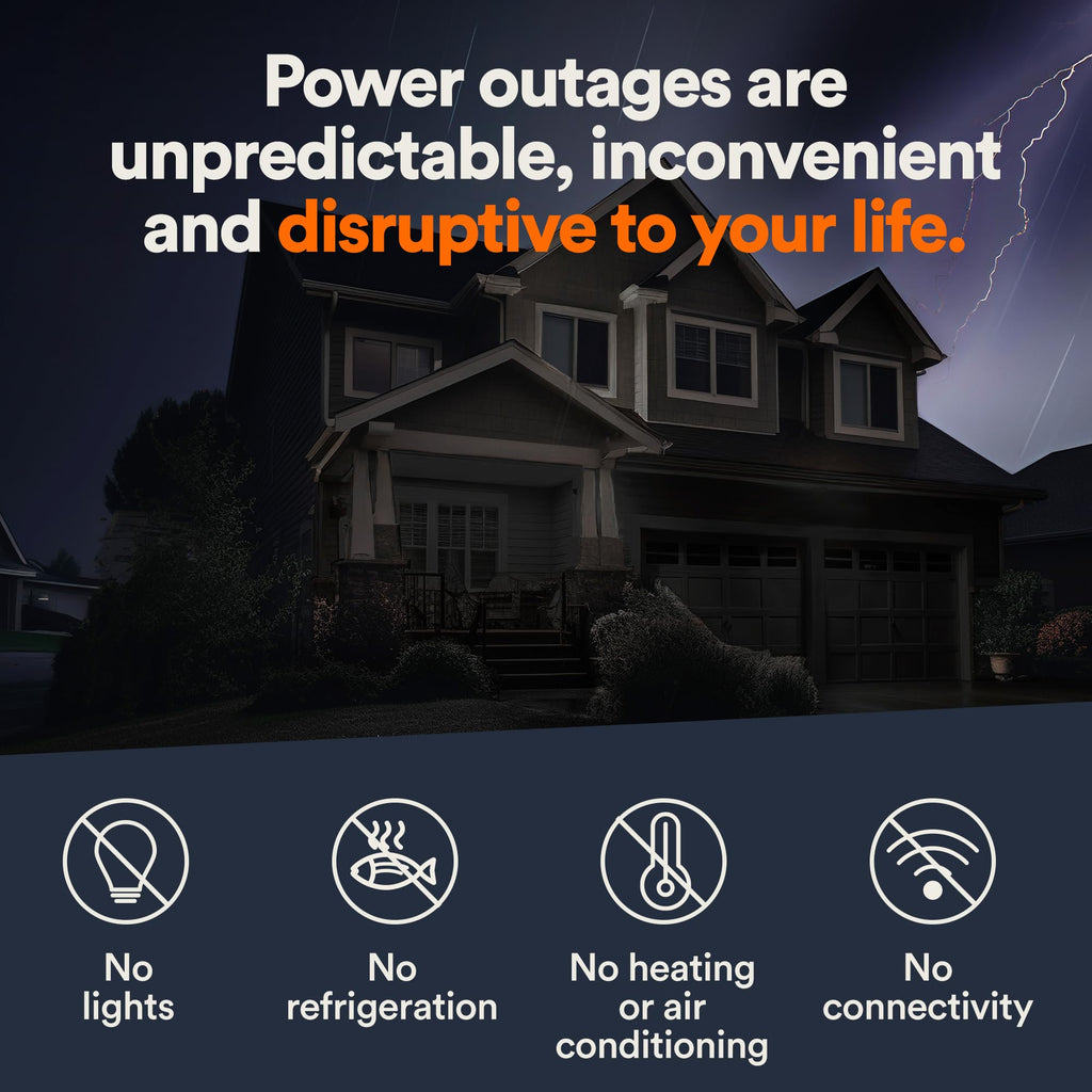 Generac 22kW Home Standby Generator for home use, built-in cellular connectivity, whole house generator for power backup
