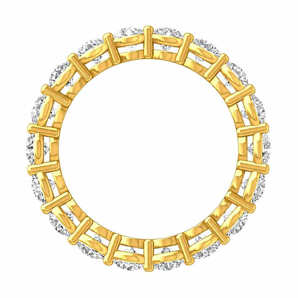 2 Carat to 5 Carat (CT. T.W.)  Diamond Eternity Band Ring for Women |14K Yellow or White Gold Wedding Anniversary Band Ring | D-E Color and VS Clarity