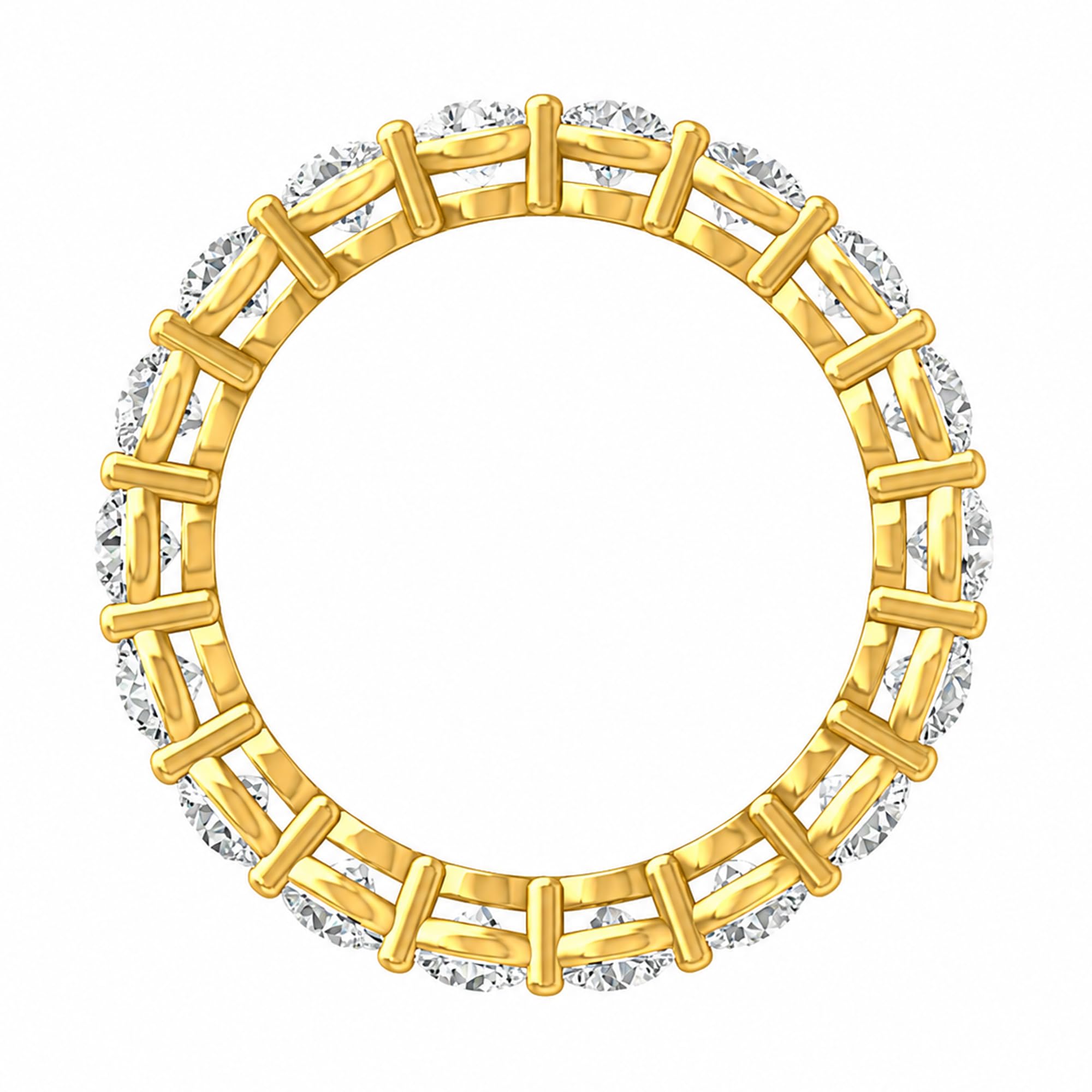 2 Carat to 5 Carat (CT. T.W.)  Diamond Eternity Band Ring for Women |14K Yellow or White Gold Wedding Anniversary Band Ring | D-E Color and VS Clarity