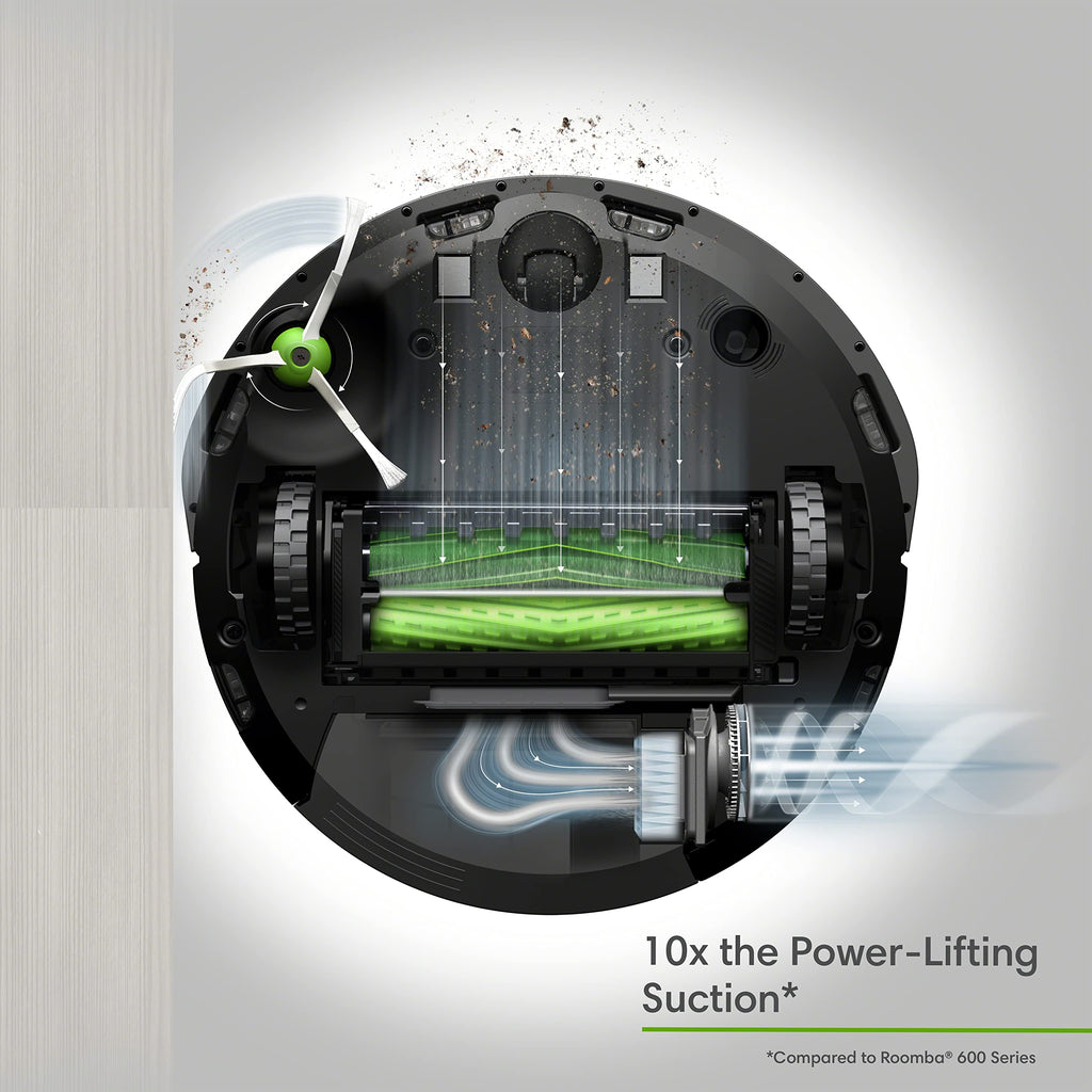 iRobot Roomba 505X Robot Vacuum & Mop Combo, 70x More Suction, Multifunction Dock, 75 Day Self-Emptying, Self-Cleaning & Hot Dry, Lifting Spinning Mop Pads, AI Obstacle Avoidance, Ideal for Pet Hair