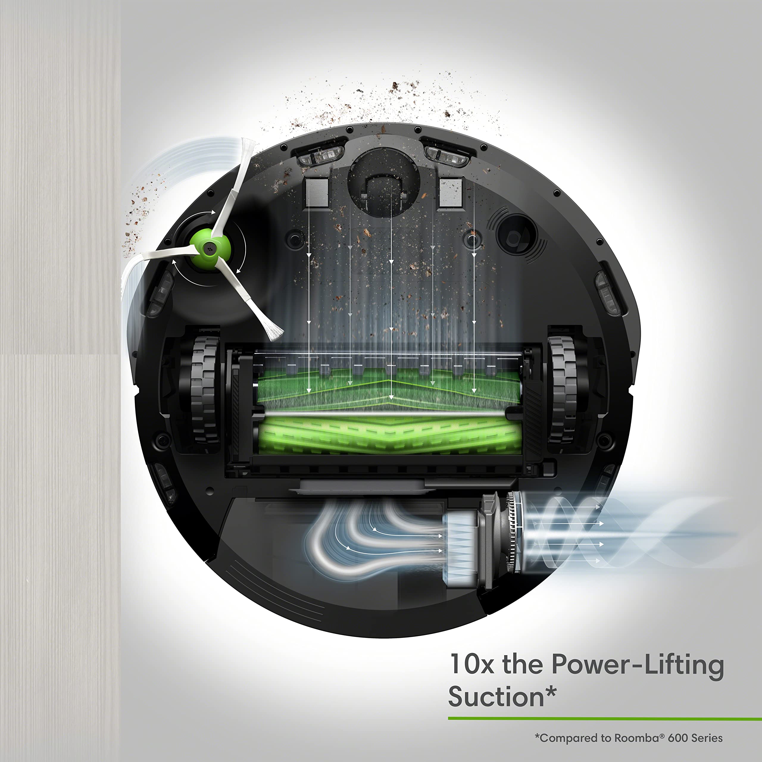 iRobot Roomba 505X Robot Vacuum & Mop Combo, 70x More Suction, Multifunction Dock, 75 Day Self-Emptying, Self-Cleaning & Hot Dry, Lifting Spinning Mop Pads, AI Obstacle Avoidance, Ideal for Pet Hair