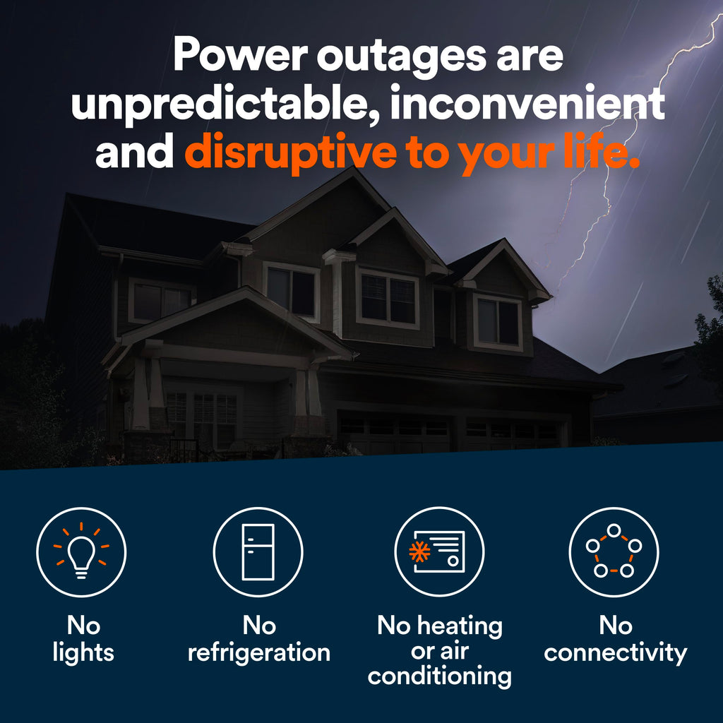 Generac 22kW Home Standby Generator for home use, built-in cellular connectivity, whole house generator for power backup