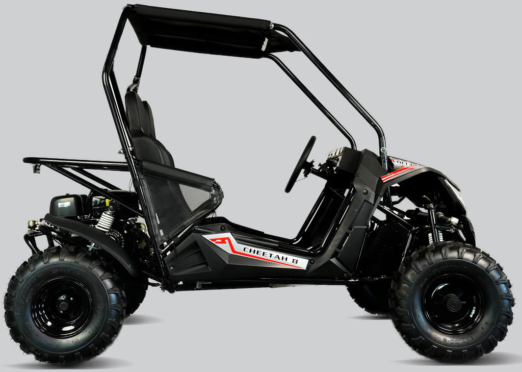 TrailMaster Cheetah 8 Go-Kart - 208cc 7.5HP Engine, 3-Point Safety Belt, Targets from Youth to Adult. (Red)
