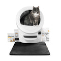 Litter-Robot EVO Bundle by Whisker, Black - Automatic Self-Cleaning Cat Litter Box, Compact Space-Saving Design, Advanced Odor Control, Includes Robot, Mat, and Supply Kit (Black)