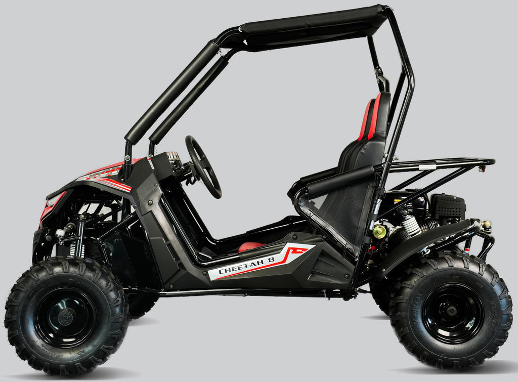 TrailMaster Cheetah 8 Go-Kart - 208cc 7.5HP Engine, 3-Point Safety Belt, Targets from Youth to Adult. (Red)