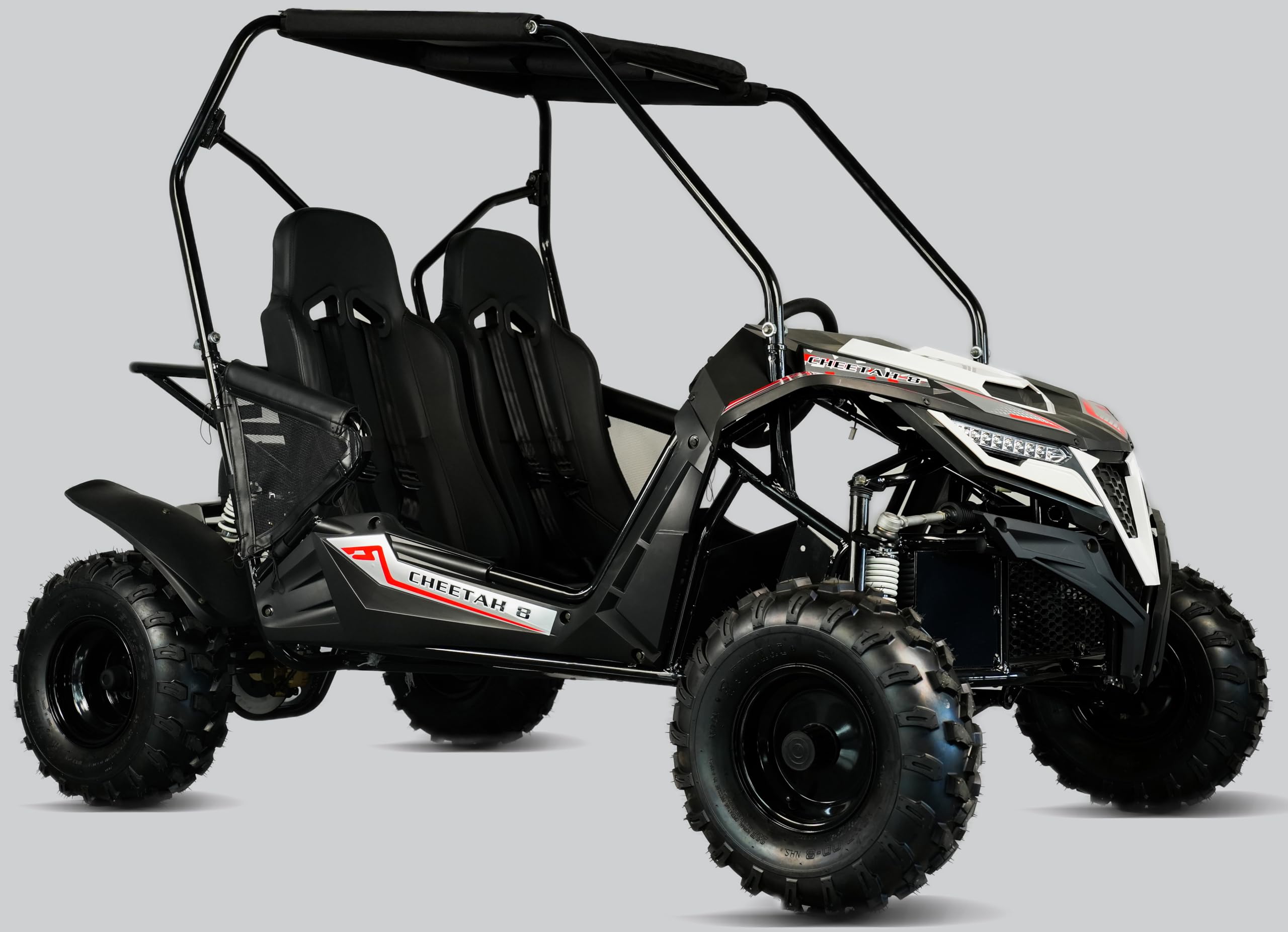 TrailMaster Cheetah 8 Go-Kart - 208cc 7.5HP Engine, 3-Point Safety Belt, Targets from Youth to Adult. (Red)