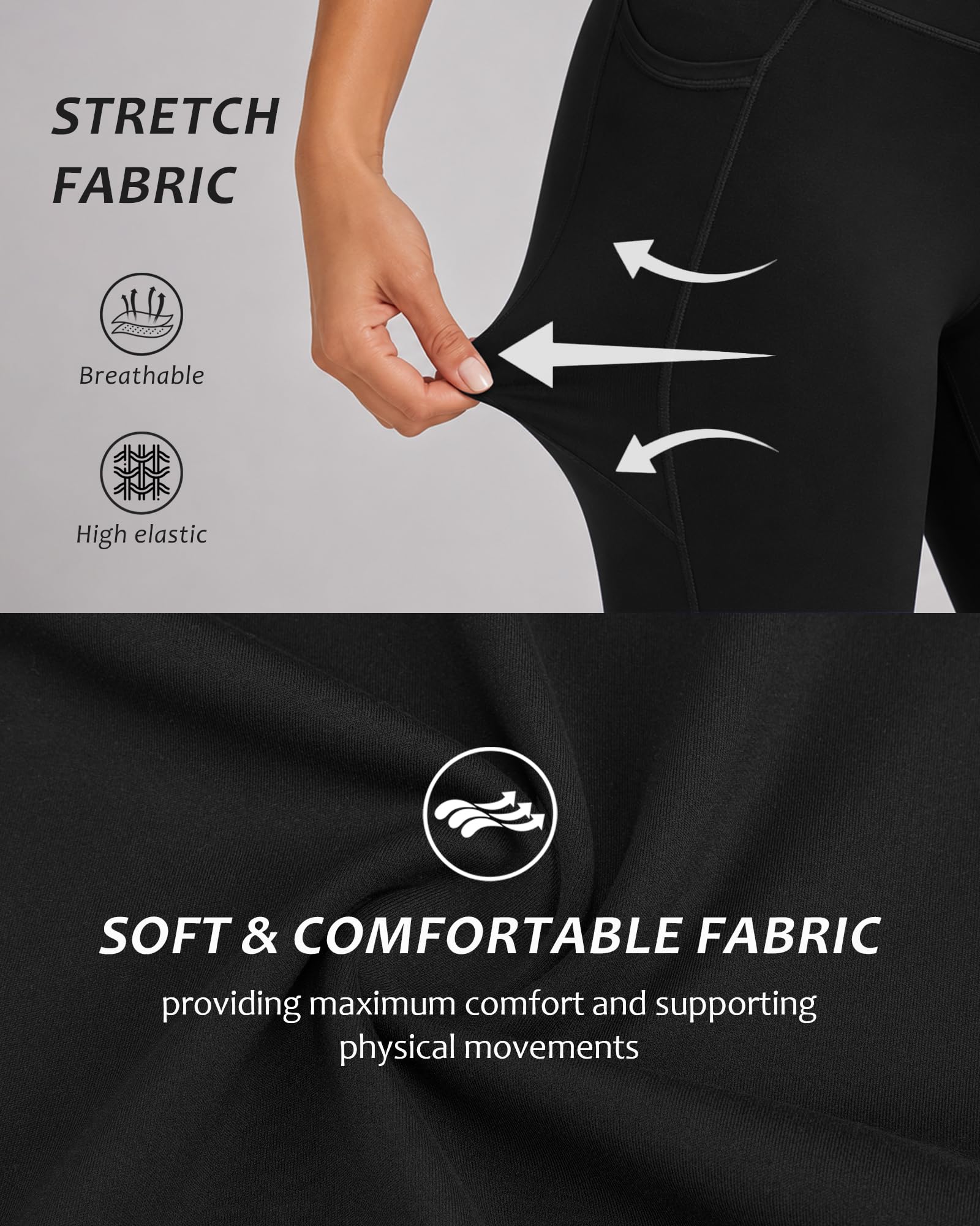 Stelle 31" Inseam Yoga Pants with Pockets for Women High Waisted Flare Leggings Pilates Daily Yoga Pants