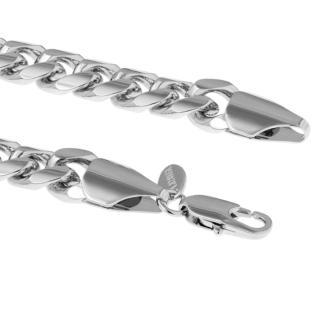 LIFETIME JEWELRY 11mm Gold Cuban Link Chain for Men - 24k Real Gold Necklace Plated - Lifetime Promise - Heavy Duty Clasp - Gold or White Gold