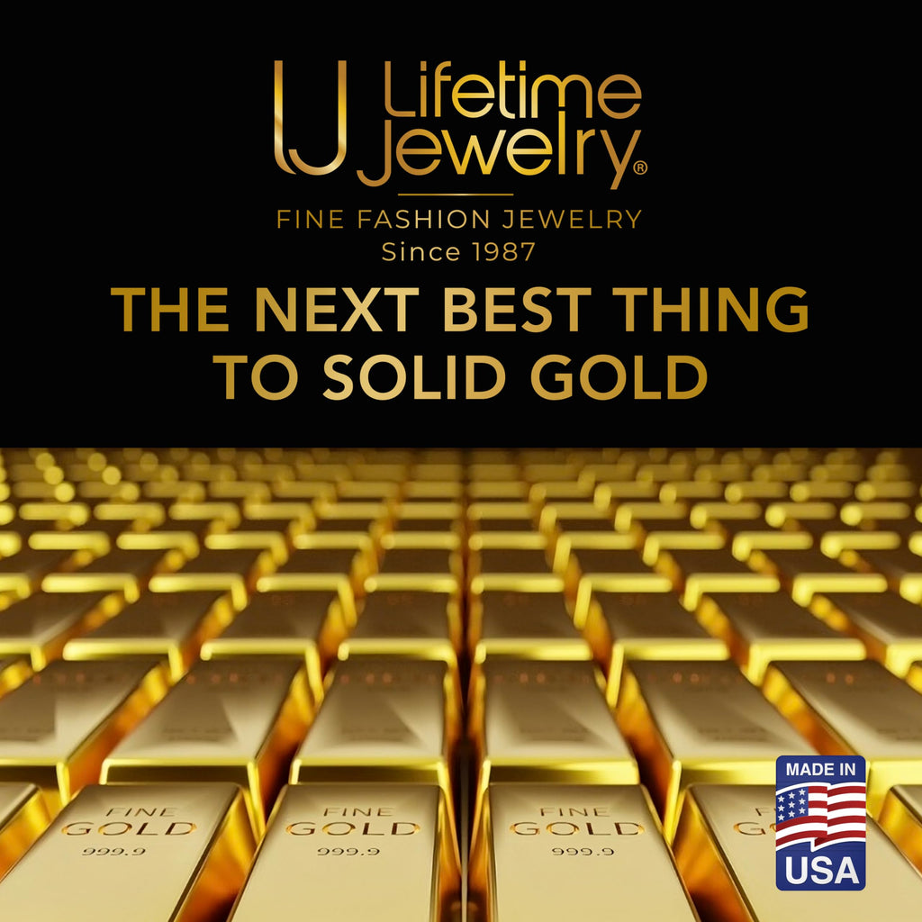 LIFETIME JEWELRY 11mm Gold Cuban Link Chain for Men - 24k Real Gold Necklace Plated - Lifetime Promise - Heavy Duty Clasp - Gold or White Gold