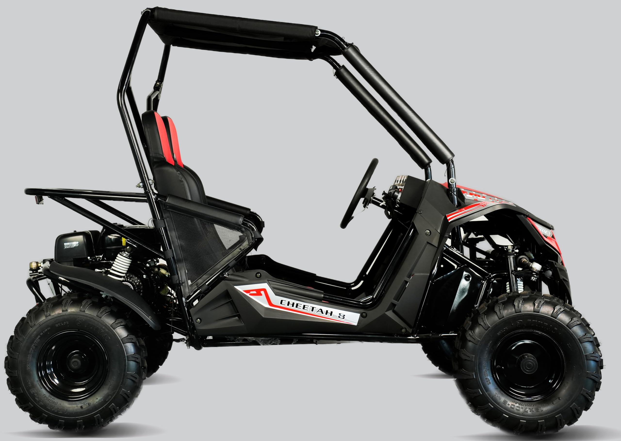TrailMaster Cheetah 8 Go-Kart - 208cc 7.5HP Engine, 3-Point Safety Belt, Targets from Youth to Adult. (Red)