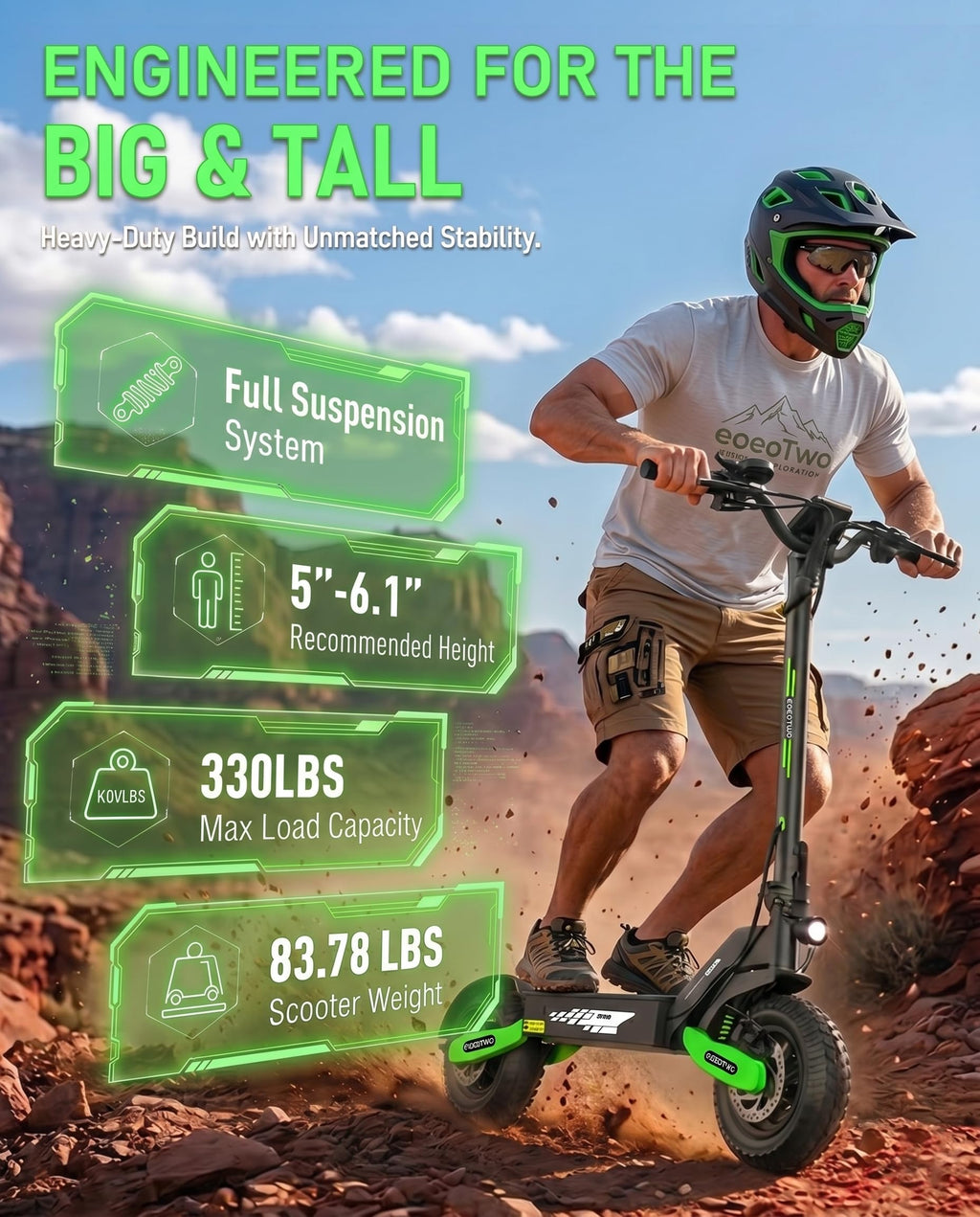 Electric Scooter for Adults,31/38 MPH 1200W/2400W Peak Motor | 11" Off-Road Tires Fast E Scooter, Up to 20/45 Miles Range, Dual Suspension, 330 lbs Max Load, Foldable