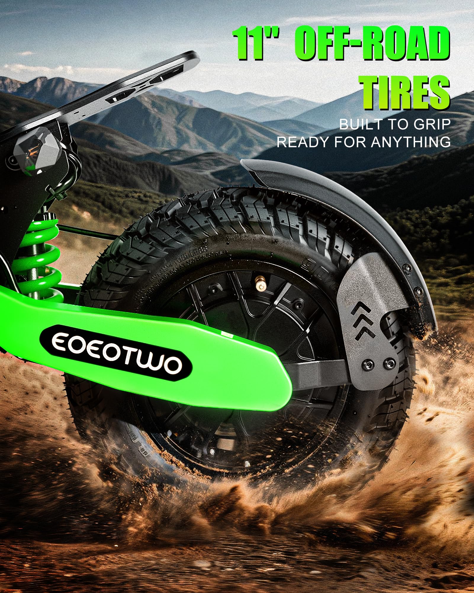 Electric Scooter for Adults,31/38 MPH 1200W/2400W Peak Motor | 11" Off-Road Tires Fast E Scooter, Up to 20/45 Miles Range, Dual Suspension, 330 lbs Max Load, Foldable