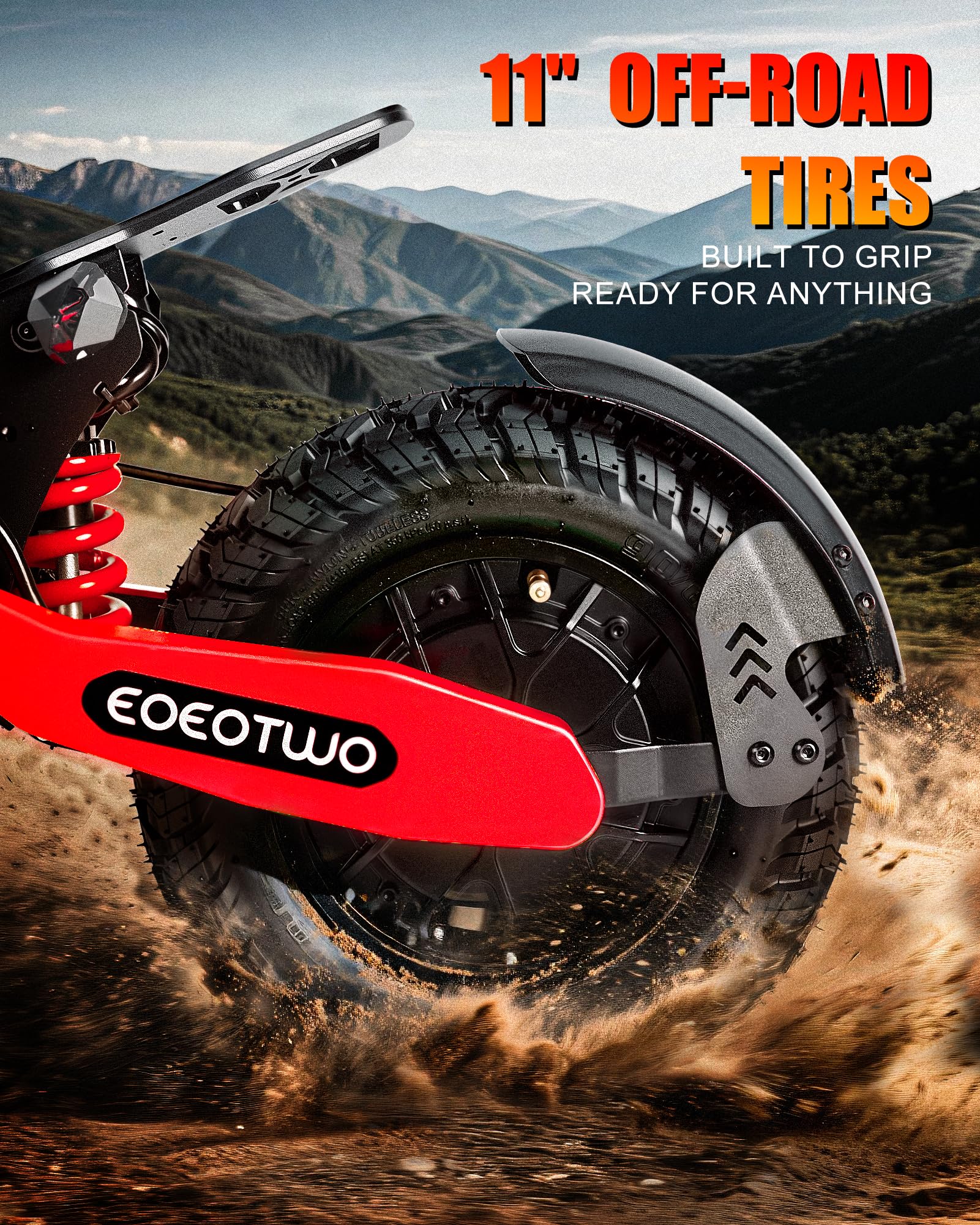 Electric Scooter for Adults,31/38 MPH 1200W/2400W Peak Motor | 11" Off-Road Tires Fast E Scooter, Up to 20/45 Miles Range, Dual Suspension, 330 lbs Max Load, Foldable